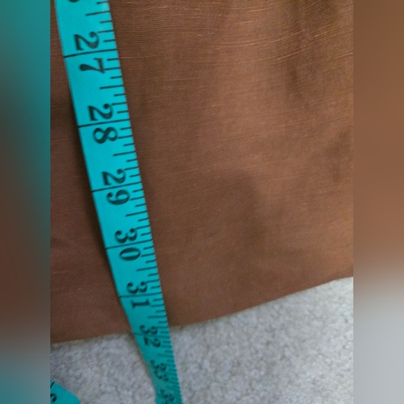 VEILED-NWT- Linen Longline Cupro Double-Breasted Blazer in Baked Clay. Medium - Picture 11 of 11